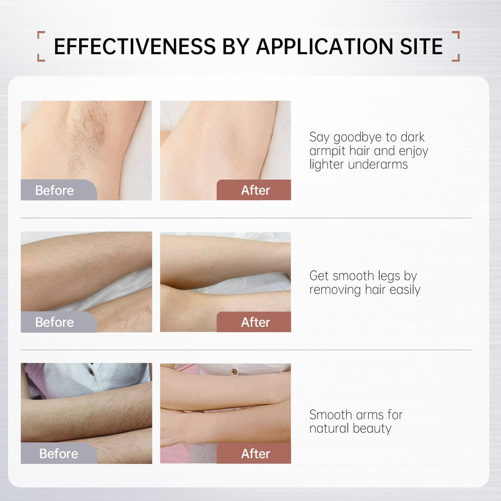 VGO bikini gel application swatch illustrating smooth spread.