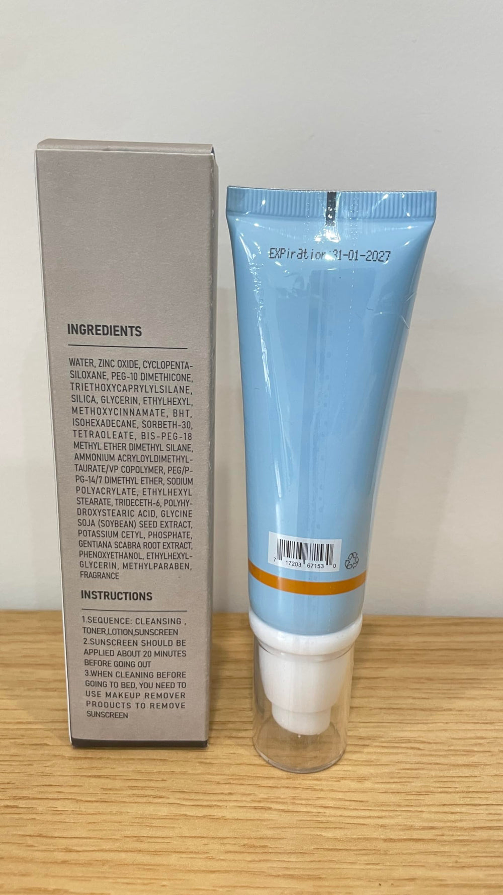 VGO Clear sunscreen shows no white cast on the skin after blending.