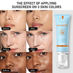 VGO Clear SPF 50 tinted cream provides a light, skin-flattering tint.