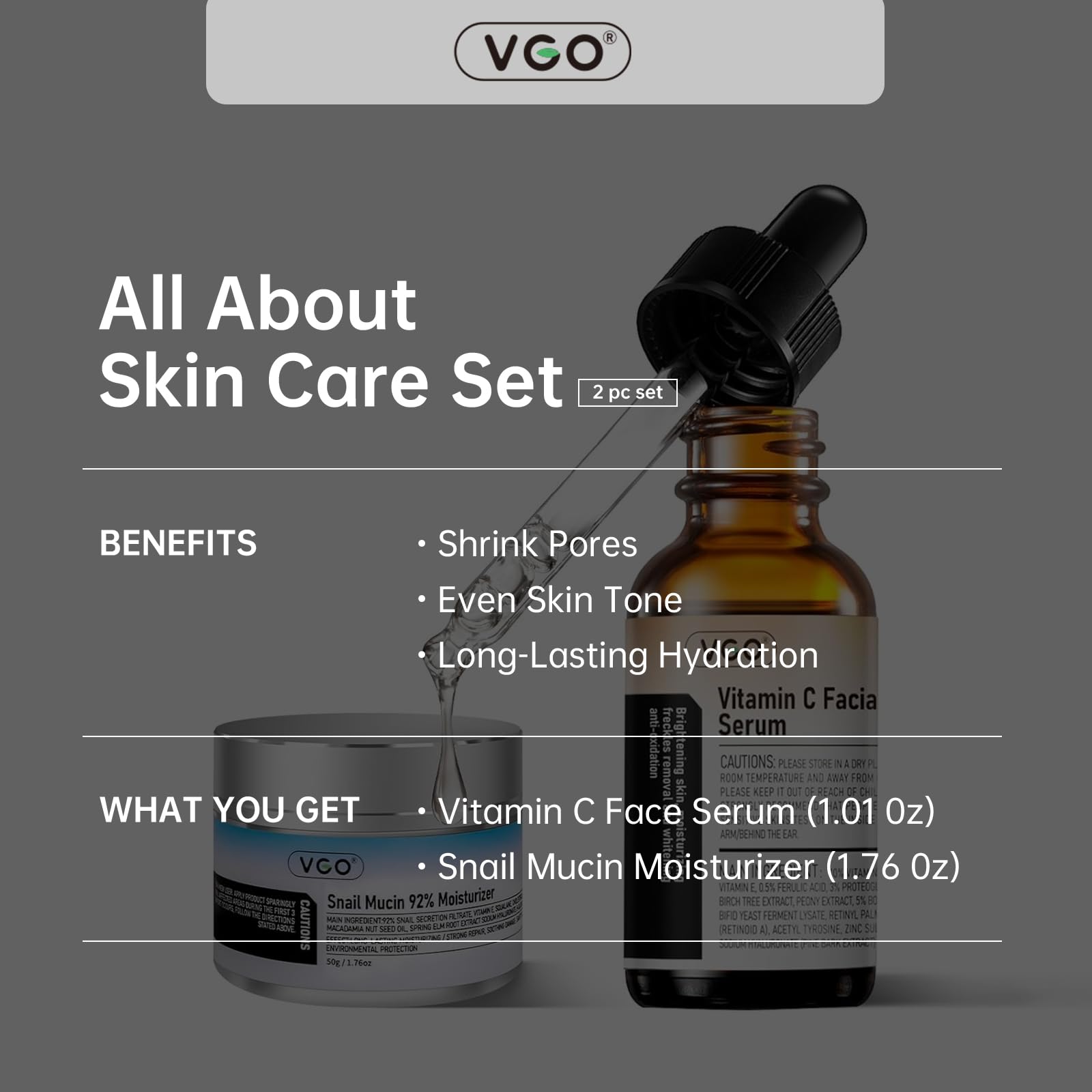 VGO daily skincare set packaging ready for gifting or personal routine.