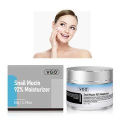 VGO Snail Mucin 92% crema frente: hidratación suave y calmante para piel sensible.