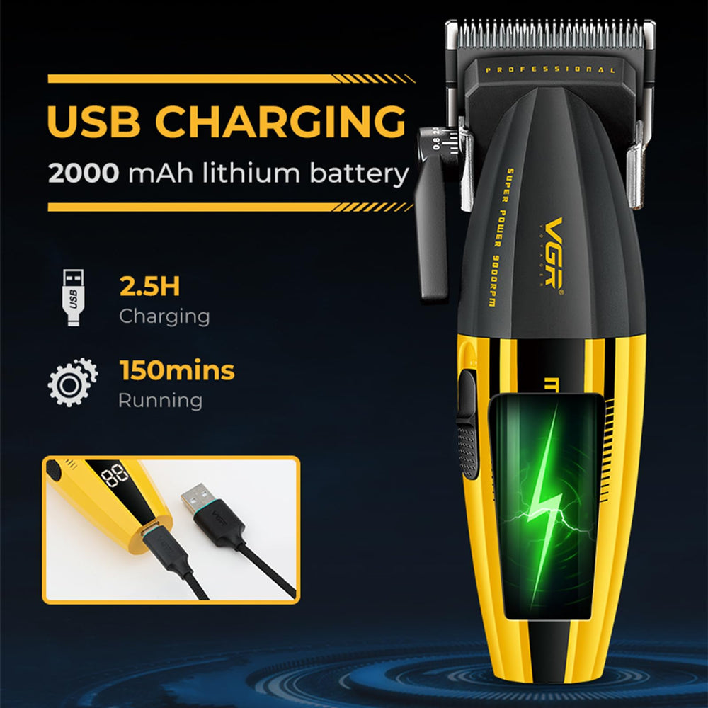 VGR 285 cordless in-use demonstrates mobility for on-the-go grooming.