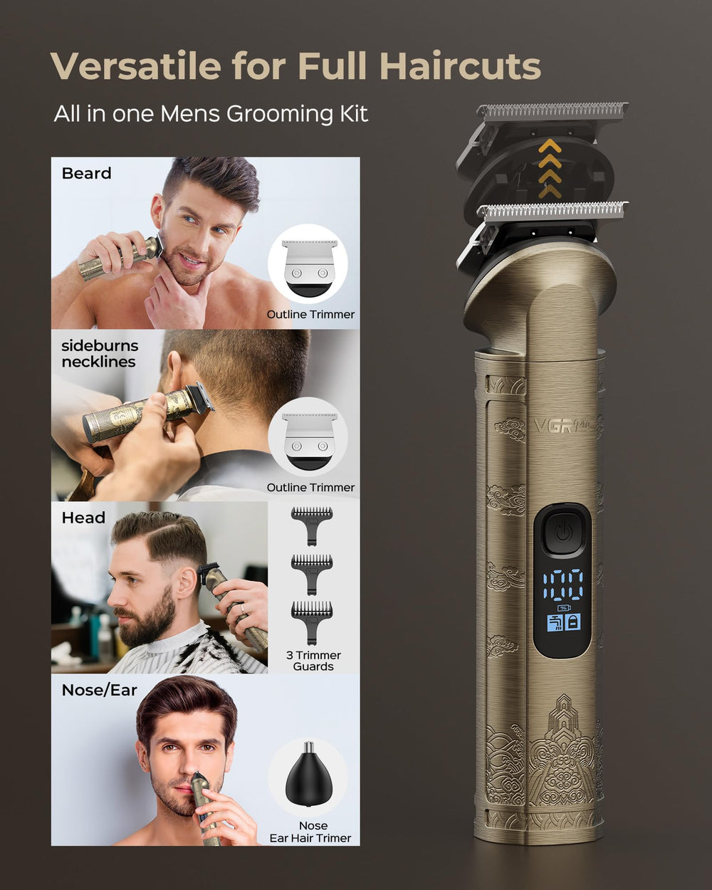 VGRPRO foil shaver close-up for smooth finishing