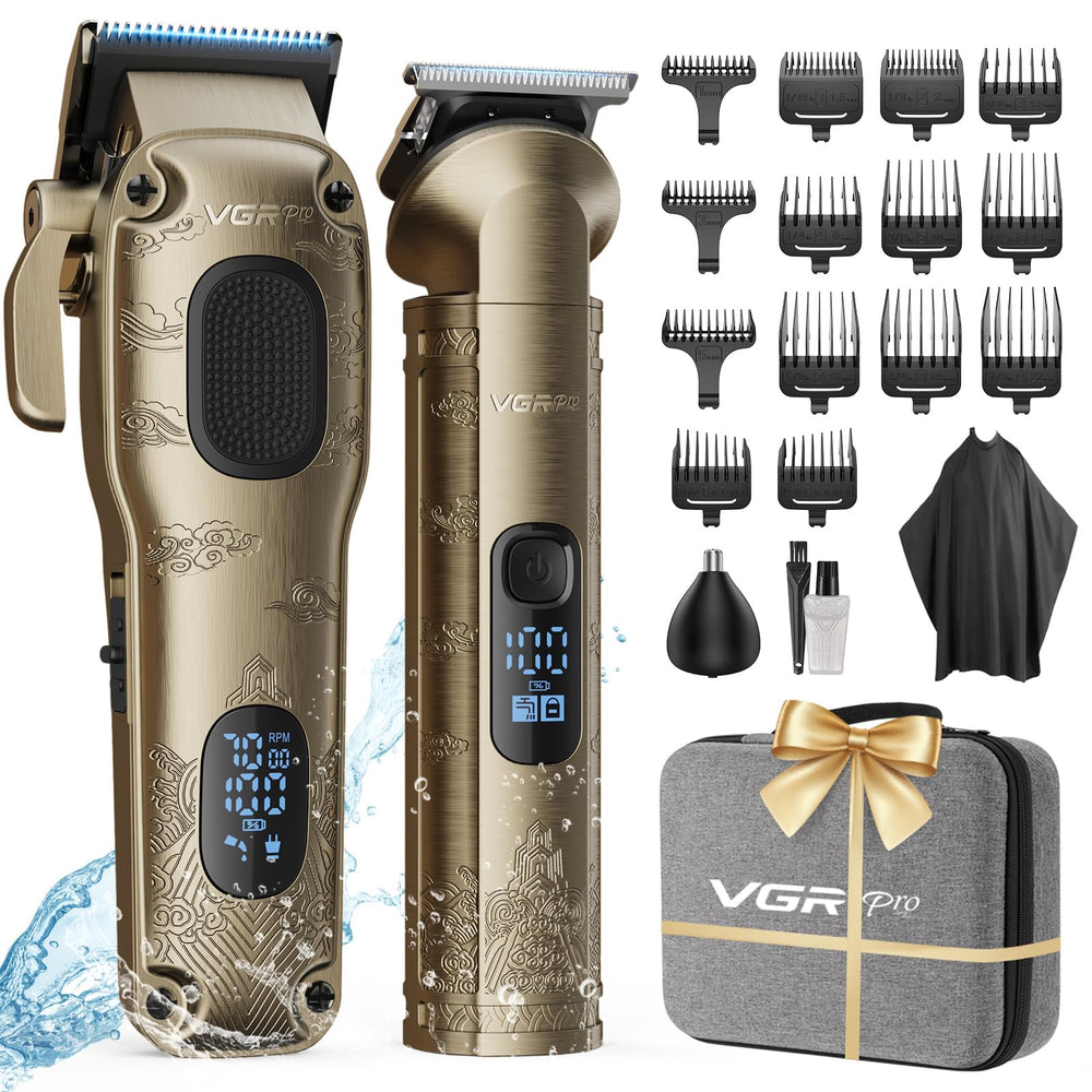 VGRPRO hair clippers with durable metal casing for professional-looking cuts.