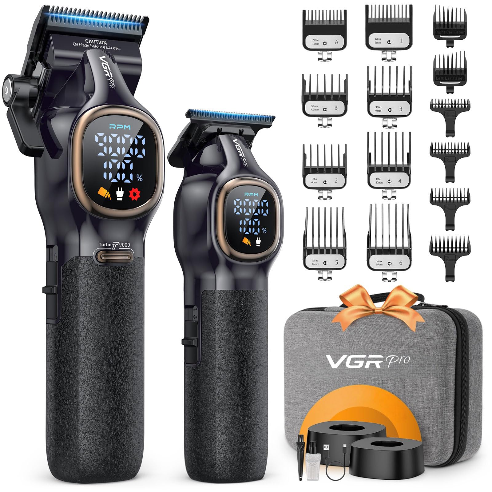 VGRPRO professional hair clippers in black for salon-grade precision at home.