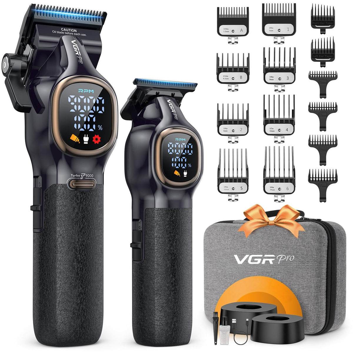 VGRPRO professional hair clippers in black for salon-grade precision at home.