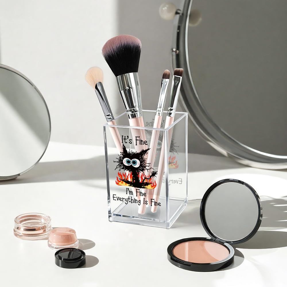 Vgrti acrylic pencil brush organizer keeps items upright on your desk