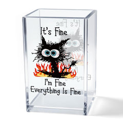 Vgrti It's Fine I'm Fine cat holder with dual-sided design for easy desk access