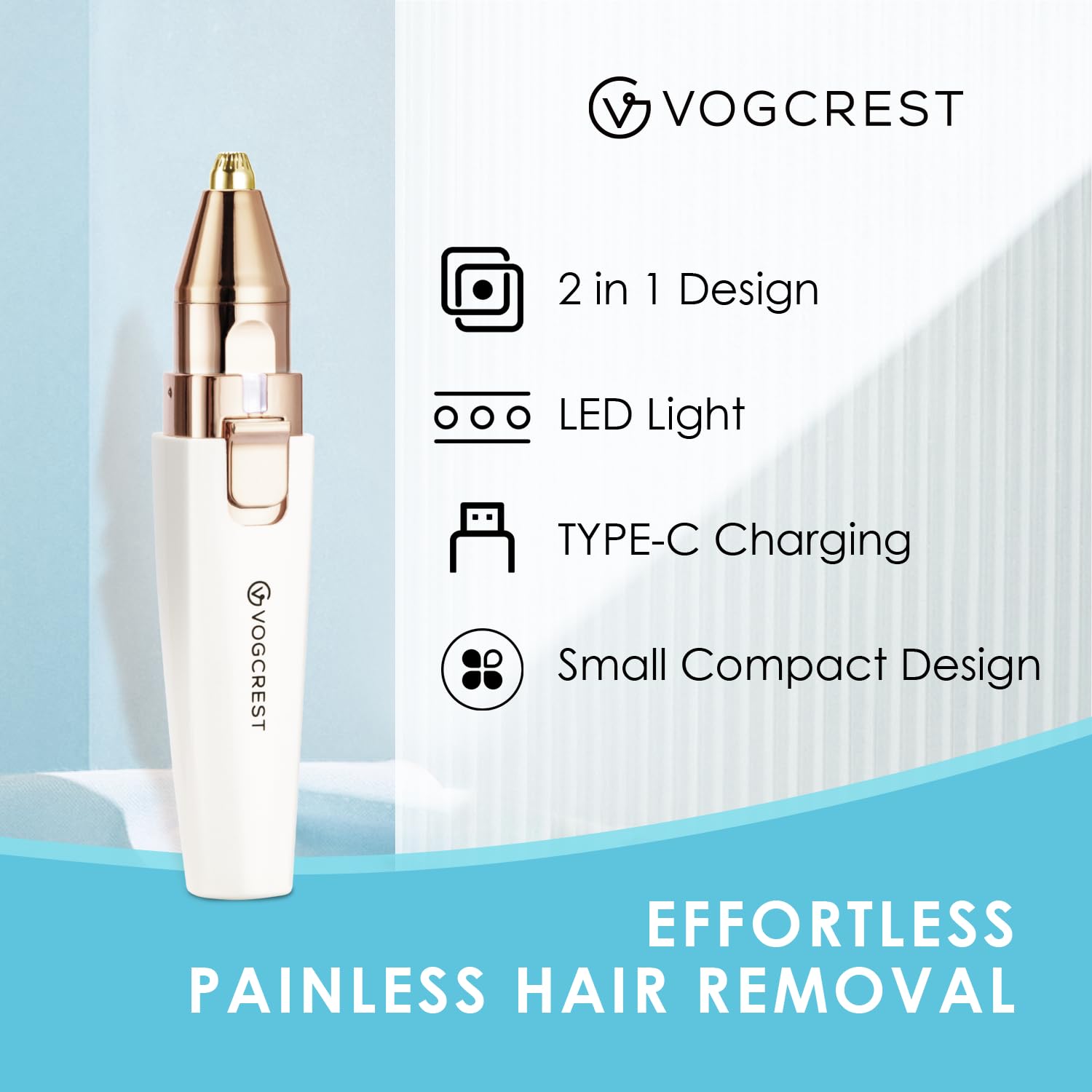 VG VOGCREST portable compact razor for on-the-go touch-ups.