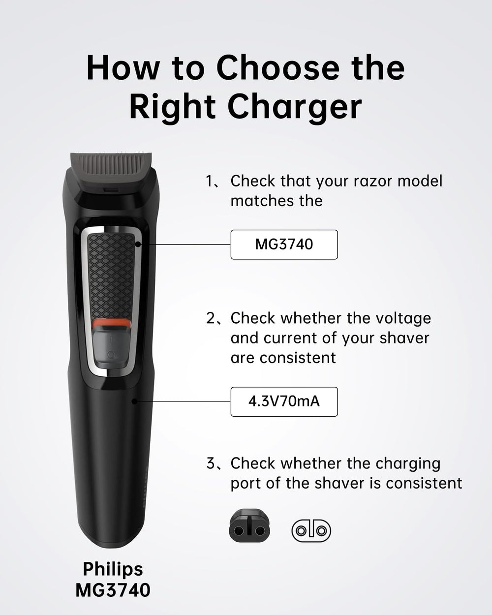 vhbw extra-long charging cable enables charging in bathroom or bedroom.