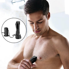 vhbw replacement dock for MANSCAPED 4.0 – side view emphasizes slim profile for bedside storage.