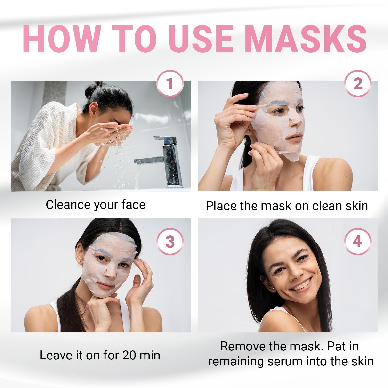 Caja de 8 mascarillas VIABEAUTY para rituales de cuidado en casa