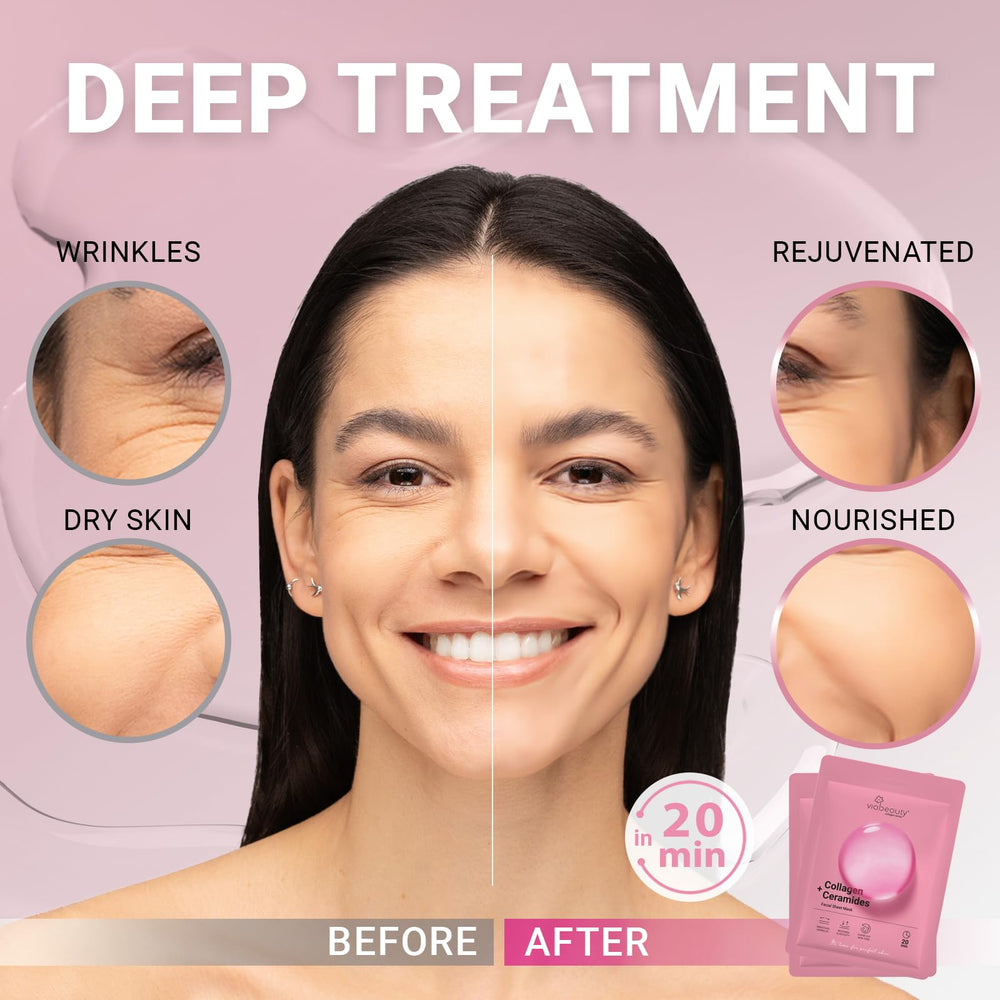 Textura suave de la mascarilla VIABEAUTY con ceramidas para hidratación rápida