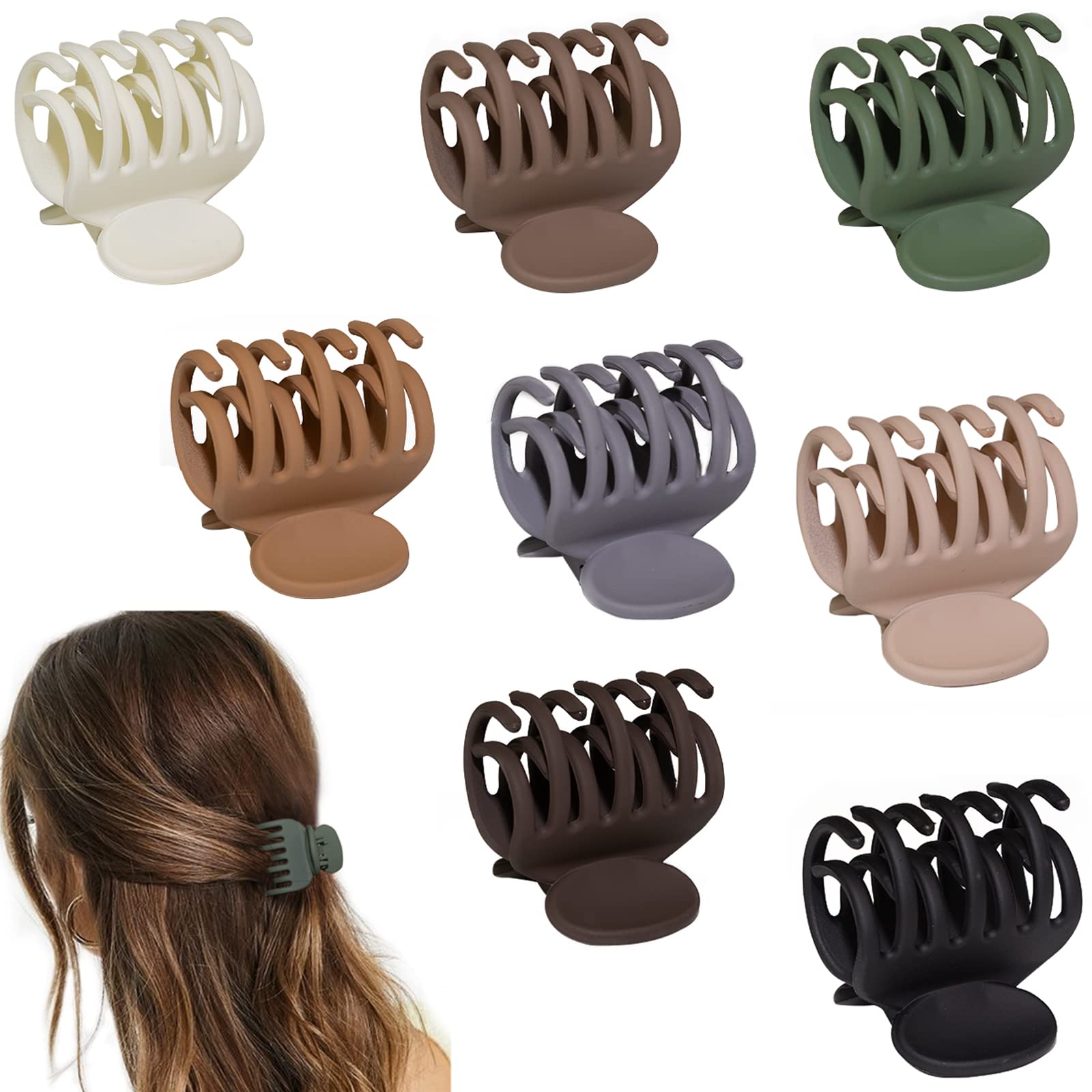 Viabty pinza mini para pelo, doble fila, agarre firme en cabello fino