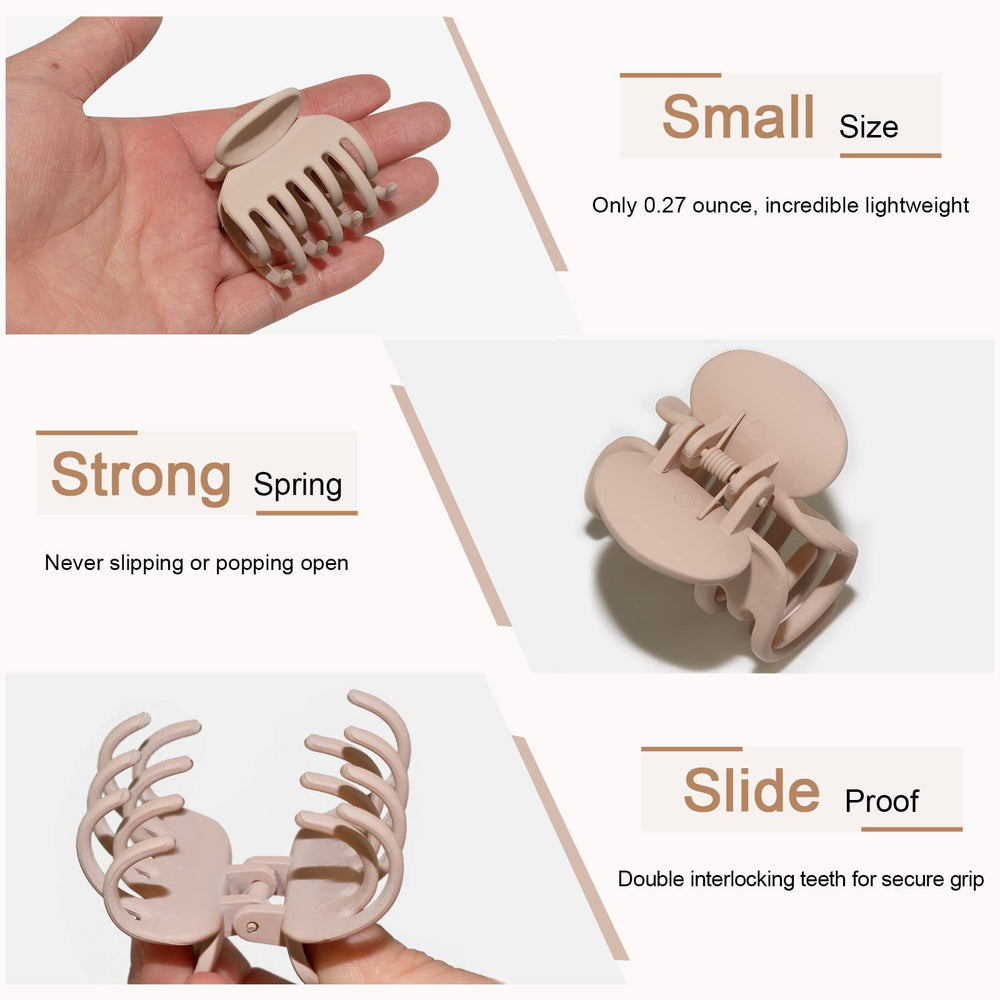 Viabty pinza mini, tamaño compacto 1.5x1.57 pulgadas para cabello fino