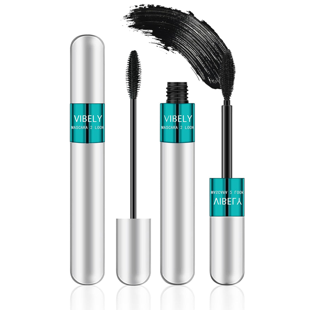 VIBELY 2-in-1 mascara dual-brush cap close-up showing versatility