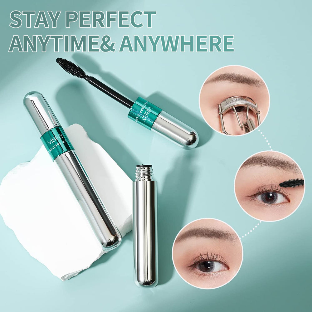 VIBELY before-after lash comparison displaying length and volume