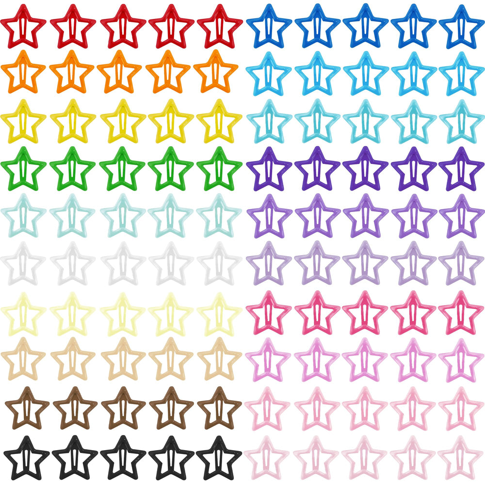 VIBILIA clips estrella coloridos sujetando el cabello sin deslizamiento para looks duraderos.