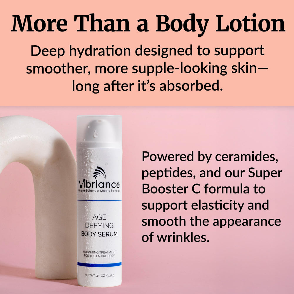 Skin showing hydration and a natural glow after using Vibriance serum.