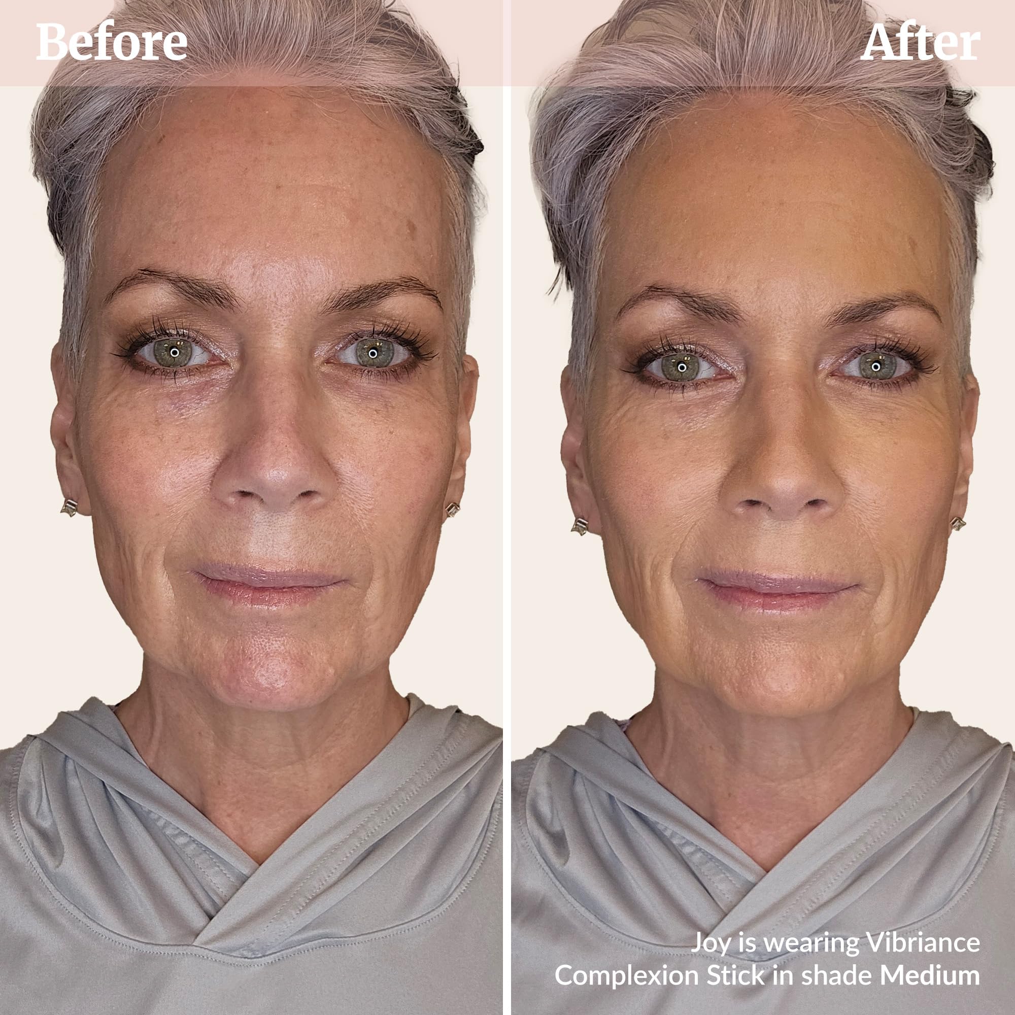 Vibriance Complexion Sticks under-eye brightening helps reduce redness and illuminate tired areas.