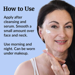 Vibriance Moisturizing Cream night-usage demonstrates soothing overnight hydration.