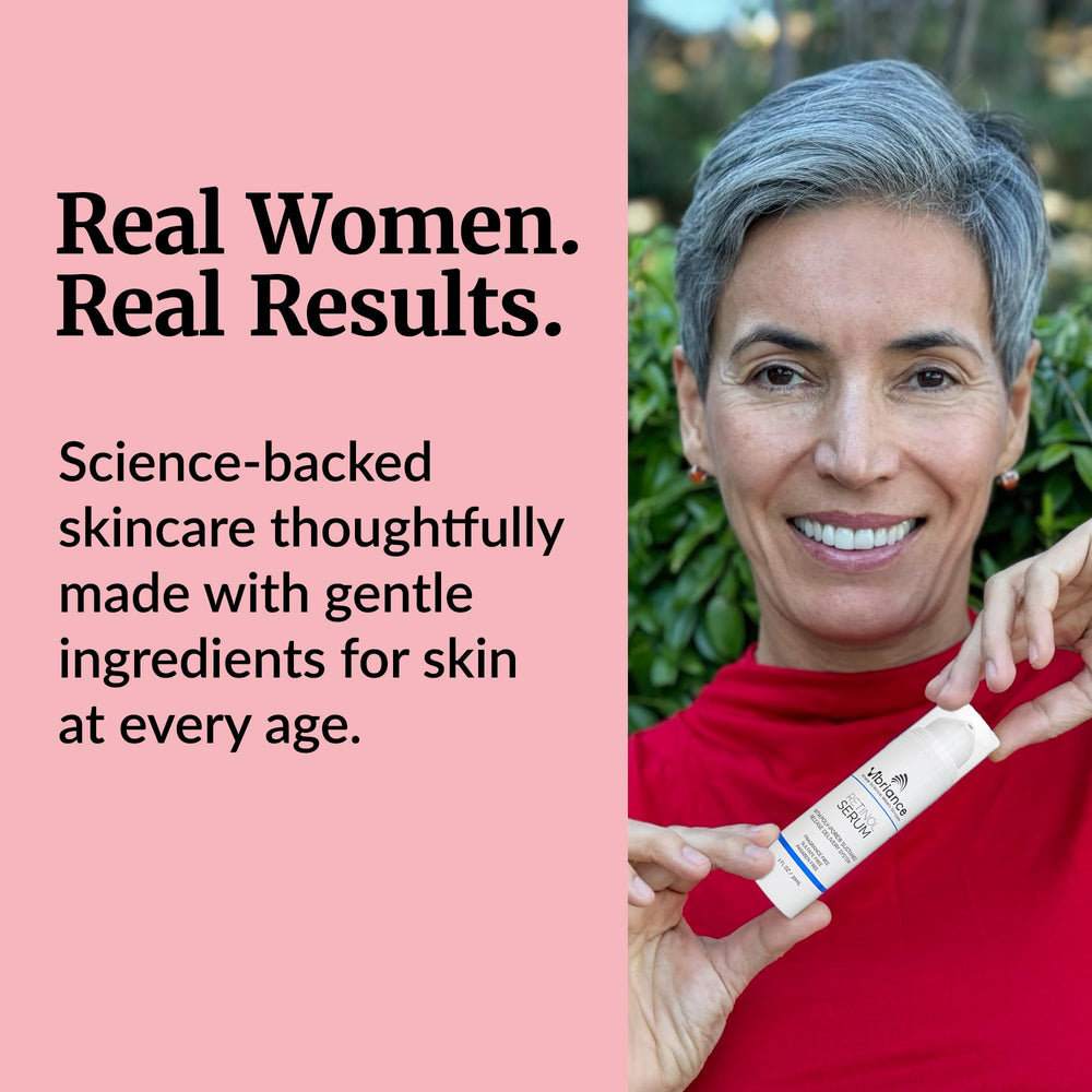Vibriance Retinol Serum night skincare system pairs well with other products.