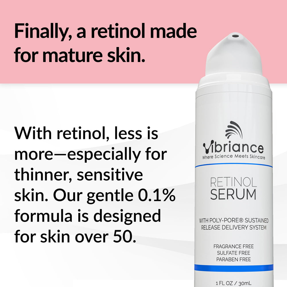 Vibriance Retinol Serum pores minimization shows tighter pores.