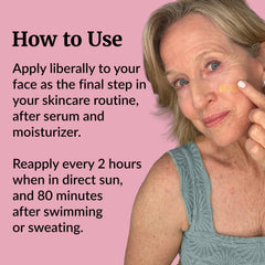 Vibriance tinted sunscreen applied for a natural dewy glow.
