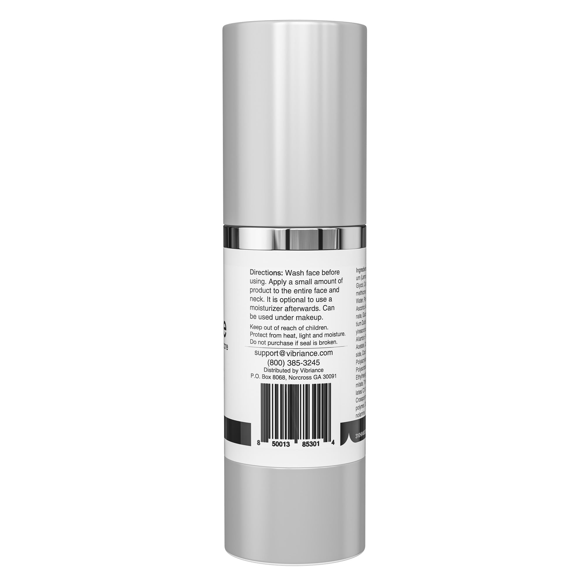 Vibriance Super C Serum absorption scene emphasizes quick uptake.