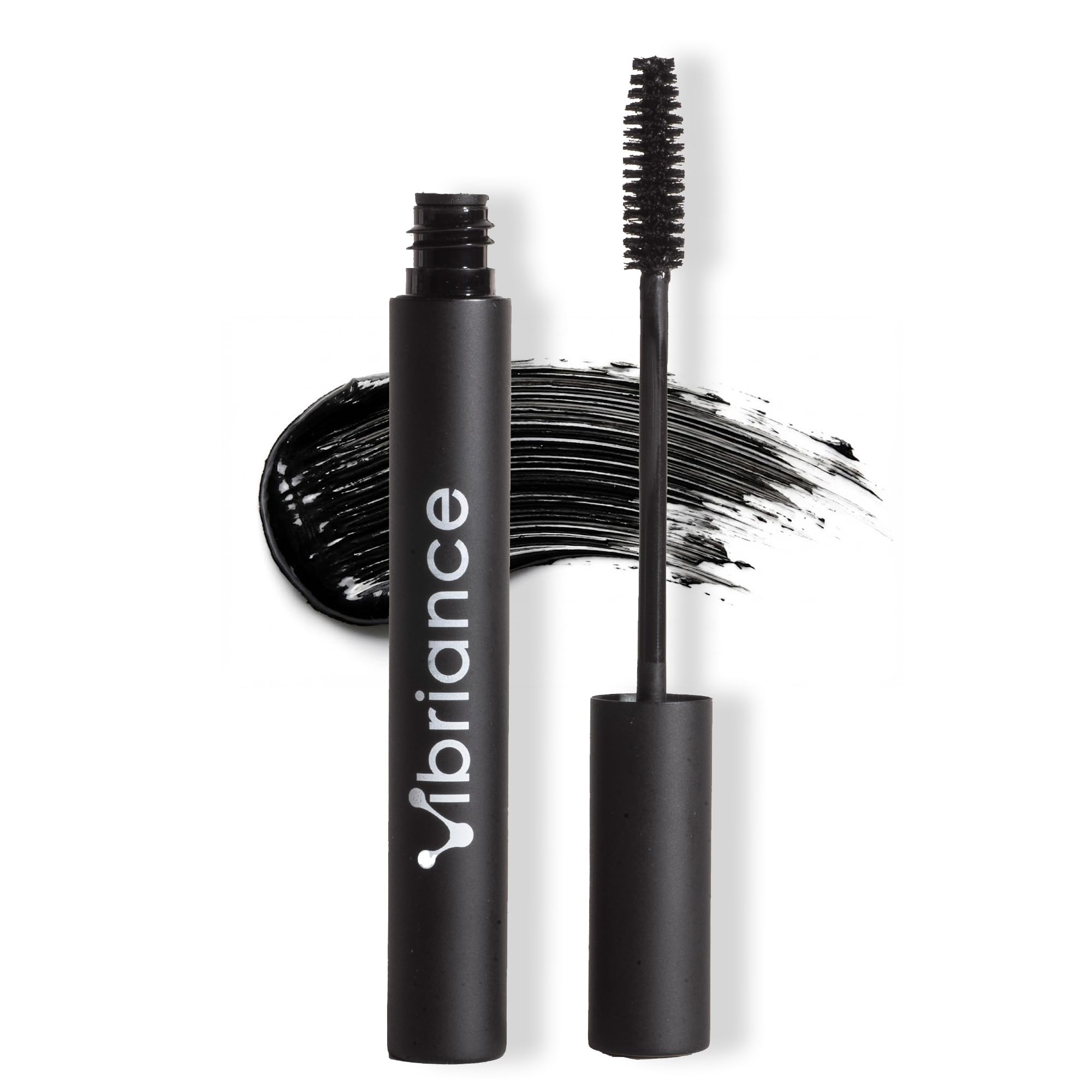 Vibriance Volumizing Tubing Mascara soft black bottle defines lashes with tubing formula and gentle moisture.