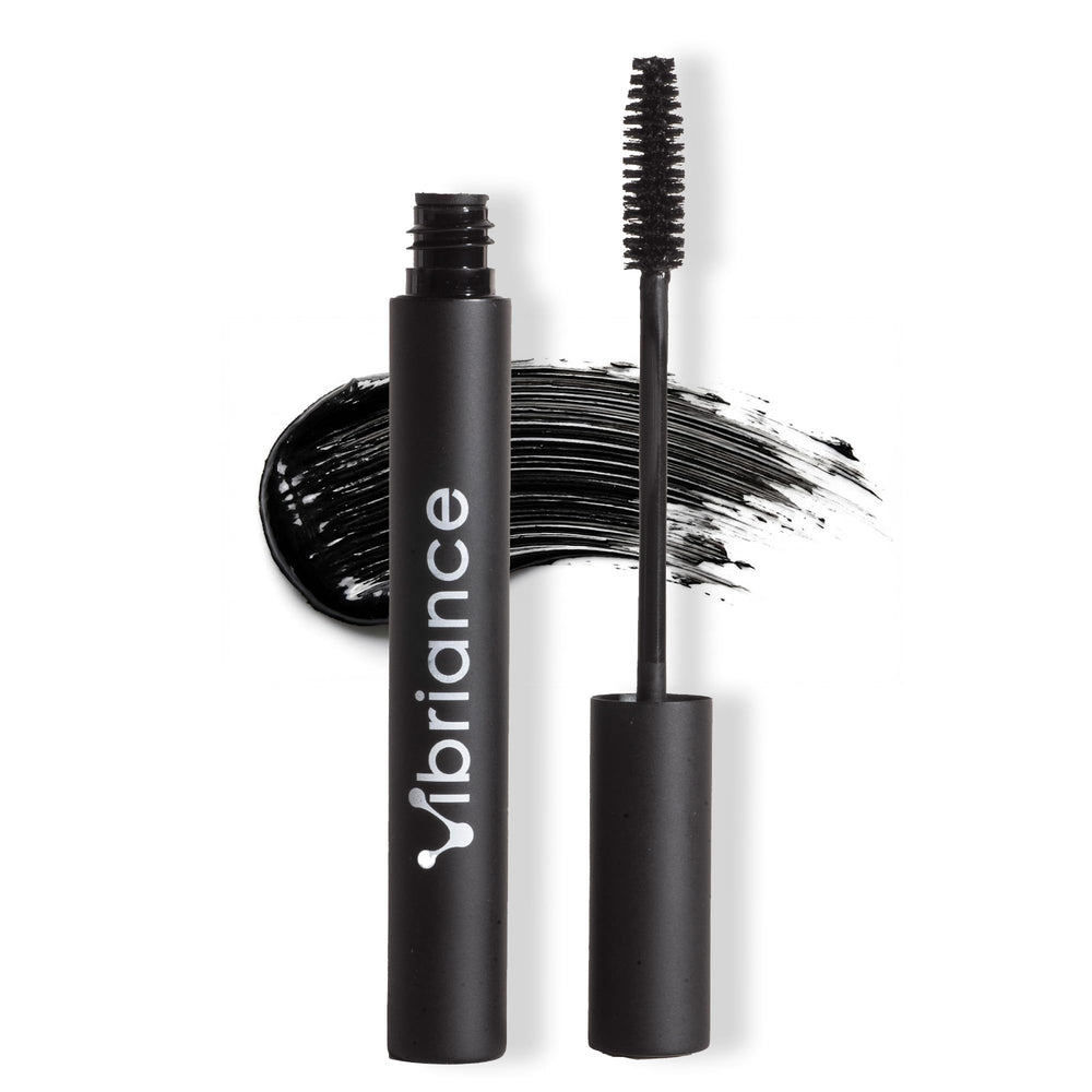 Vibriance Volumizing Tubing Mascara soft black bottle defines lashes with tubing formula and gentle moisture.