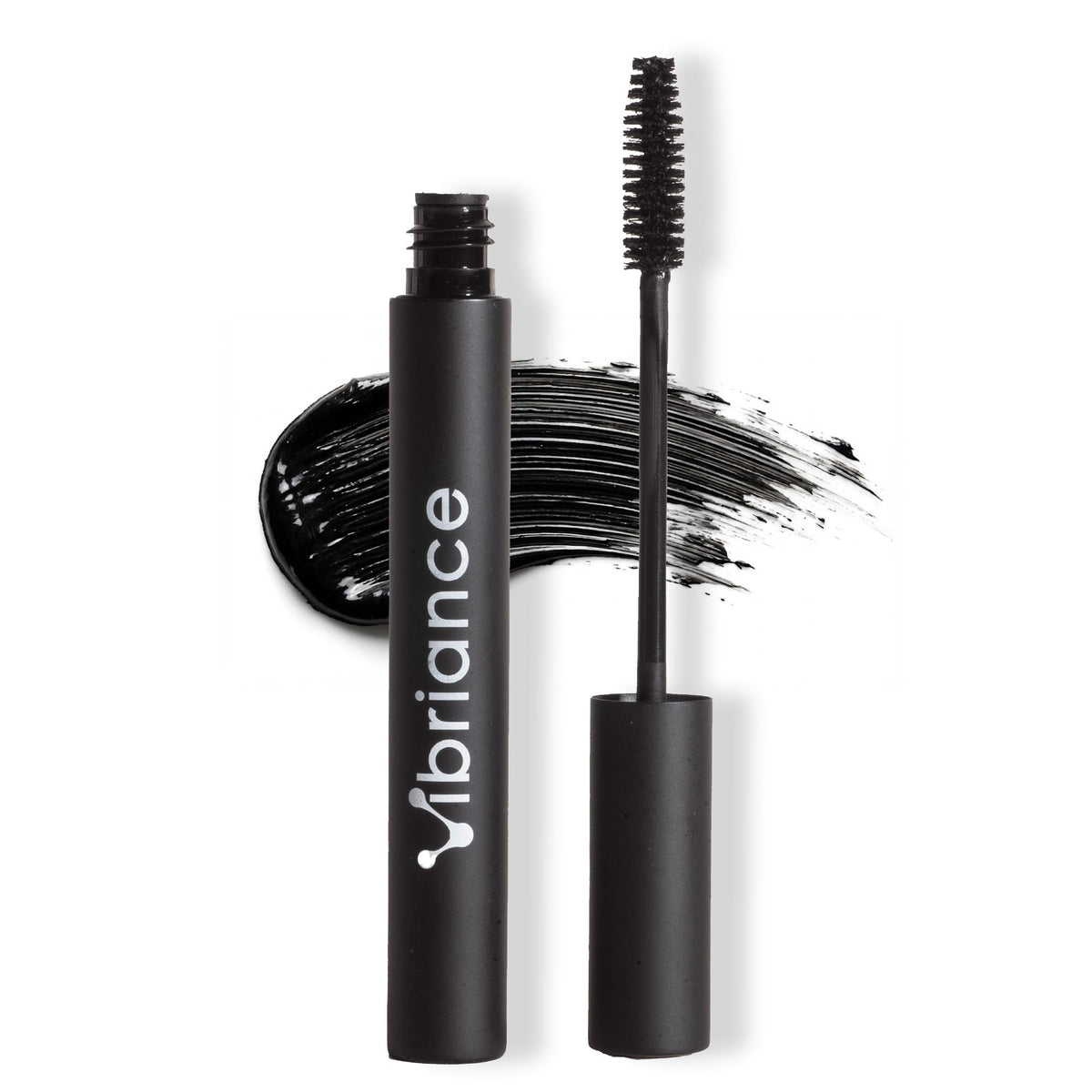 Vibriance Volumizing Tubing Mascara soft black bottle defines lashes with tubing formula and gentle moisture.
