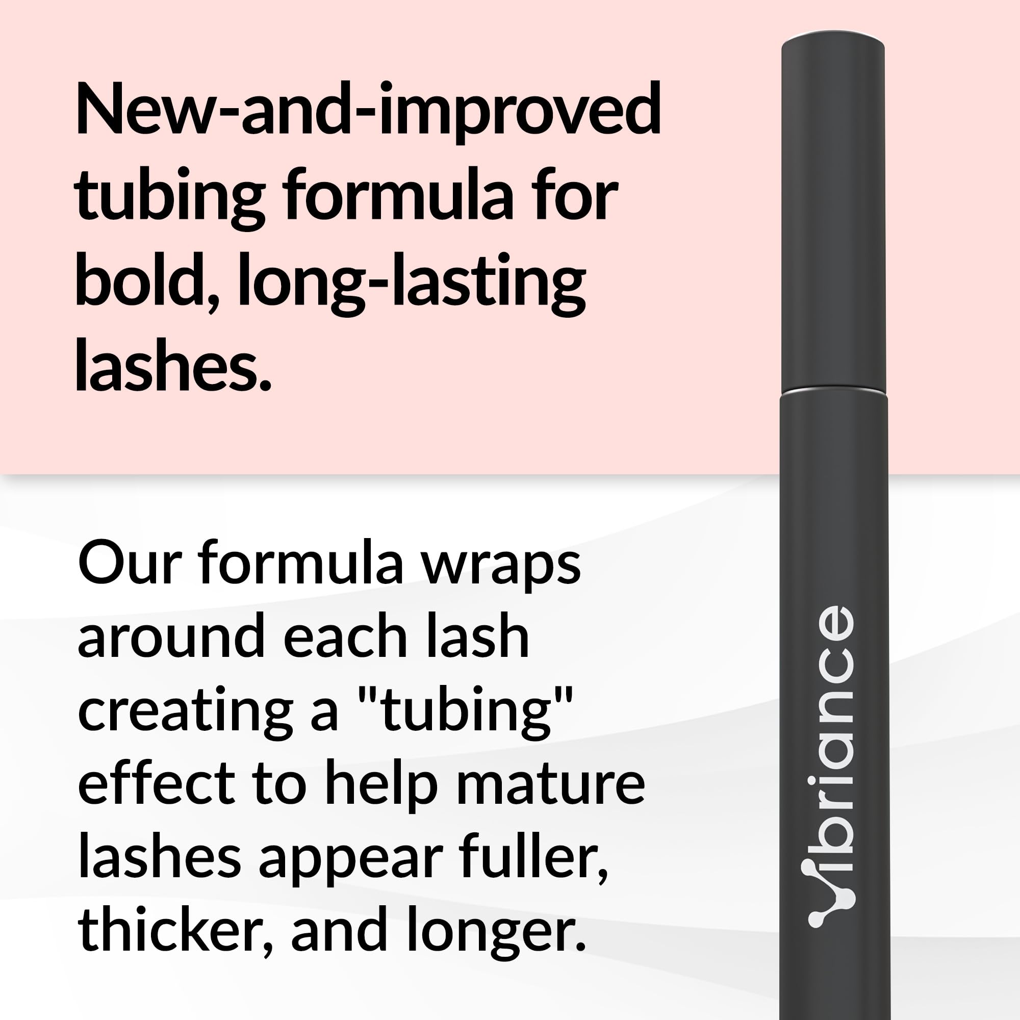 Vibriance Volumizing Tubing Mascara wand close-up for easy application and lash separation.