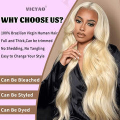 Vicayo 613 blonde bundle weft detail highlighting strong construction for long wear