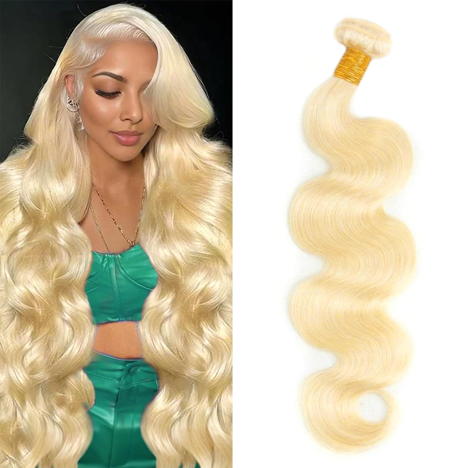 Vicayo 613 body wave bundle closeup showing premium texture for seamless blends