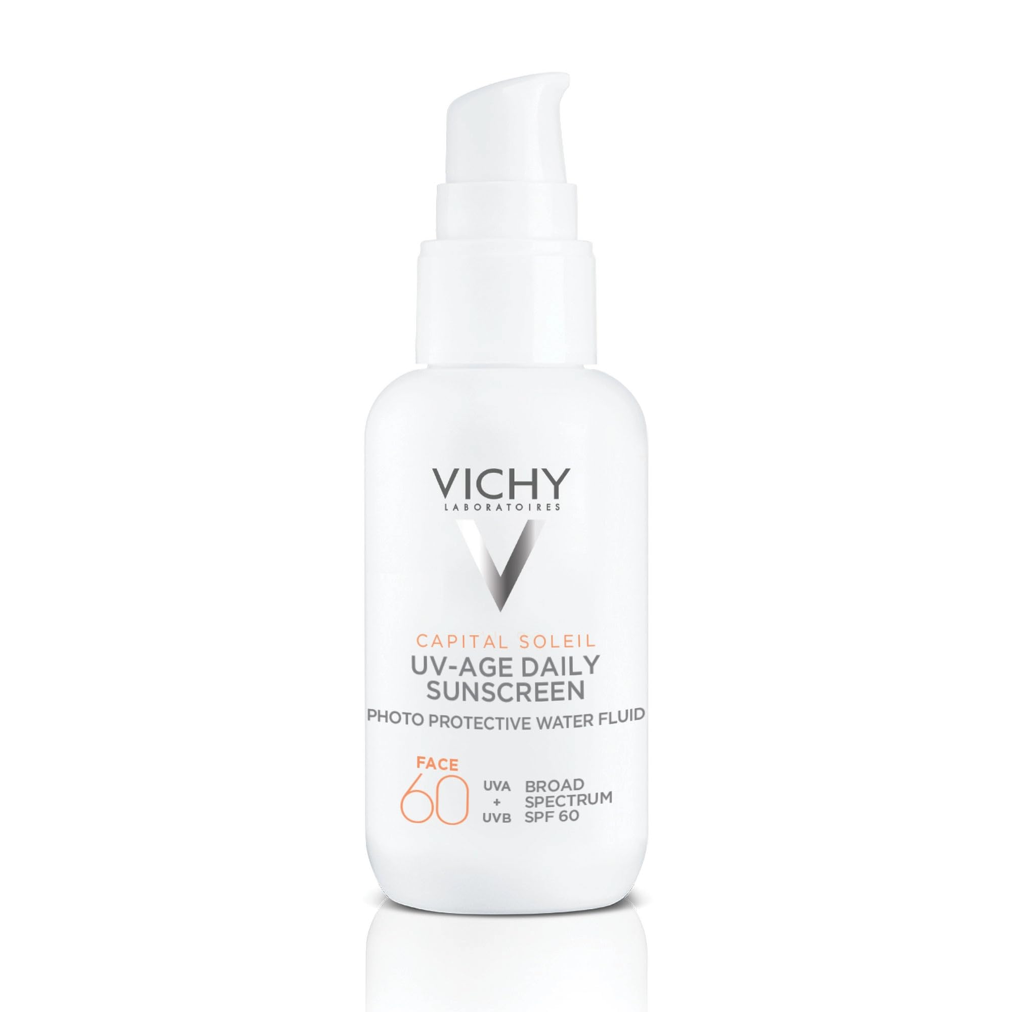 Vichy Capital Soleil SPF60 bottle demonstrates broad daily protection.