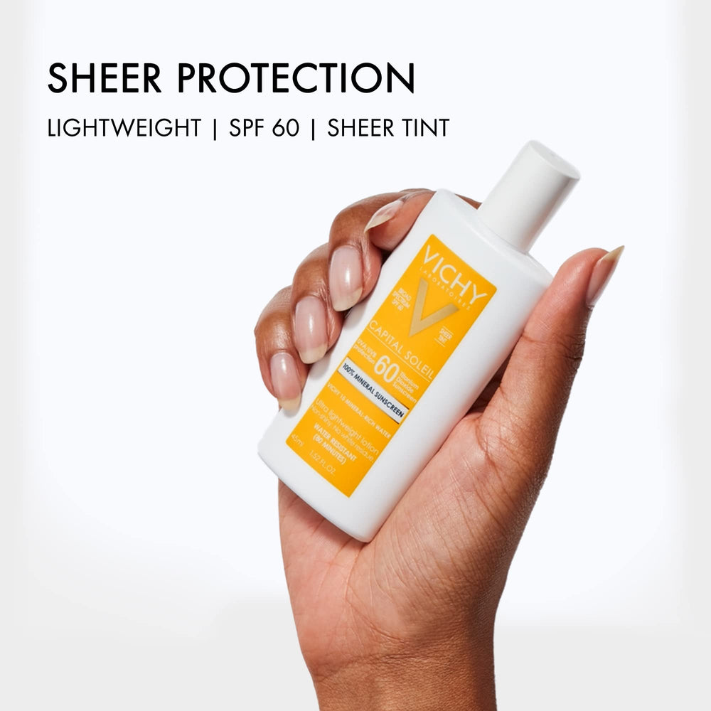VICHY Capital Soleil tinted sunscreen adds a natural, healthy glow.