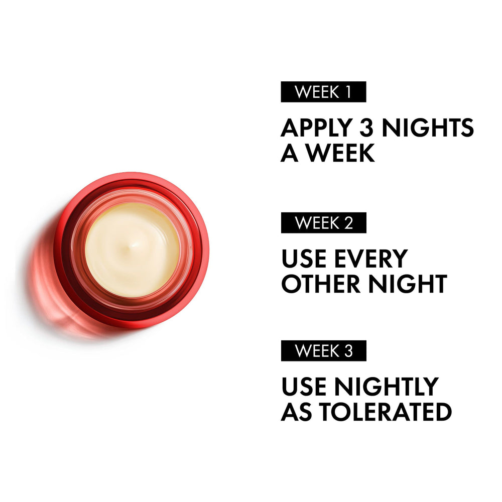 VICHY Liftactiv B3 Tone Correcting Night Cream on forearm closeup for texture visibility