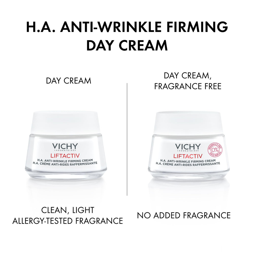 Vichy LiftActiv Supreme cream swirl on skin for smoothing hydration