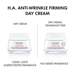 Vichy LiftActiv Supreme cream swirl on skin for smoothing hydration