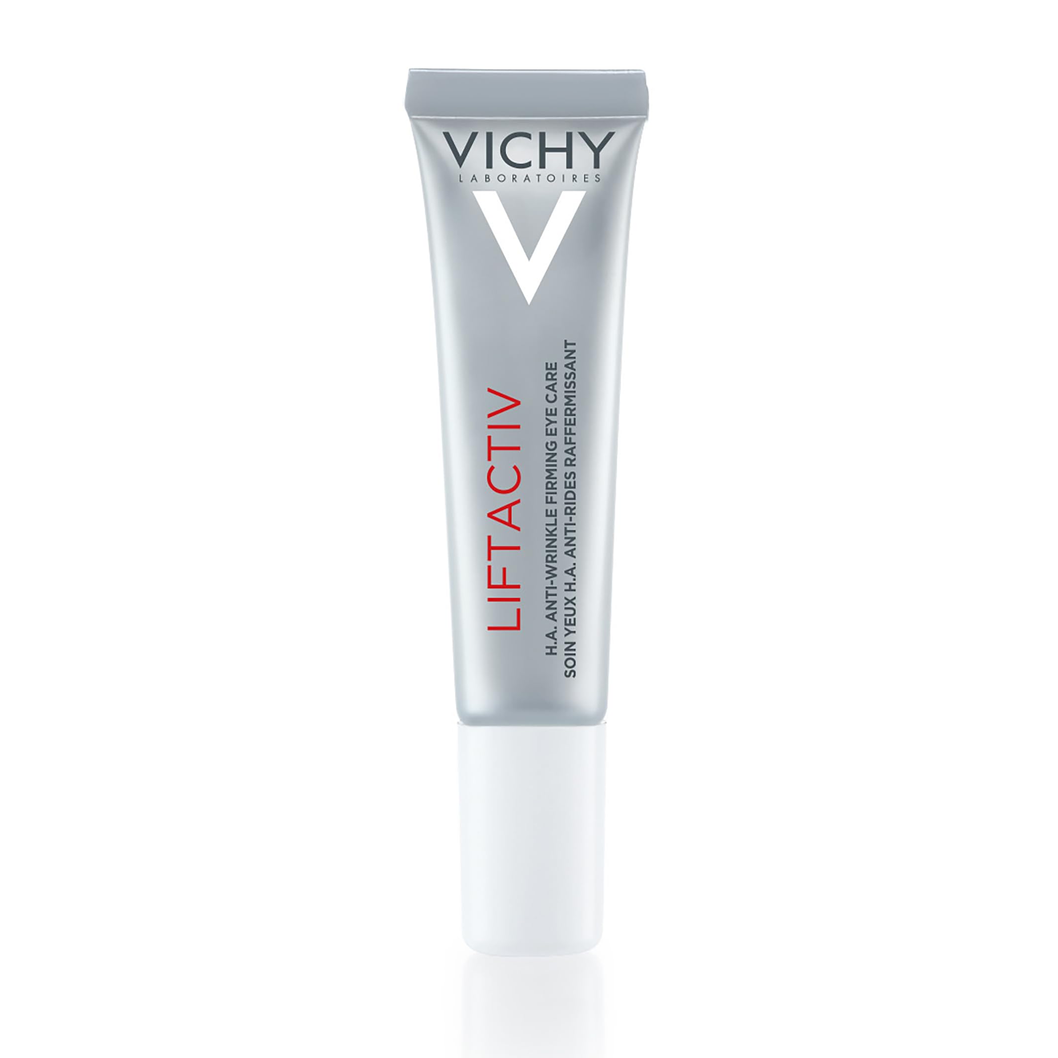 Vichy LiftActiv Supreme eye cream tube offers hydrating, firming care for the eye area.