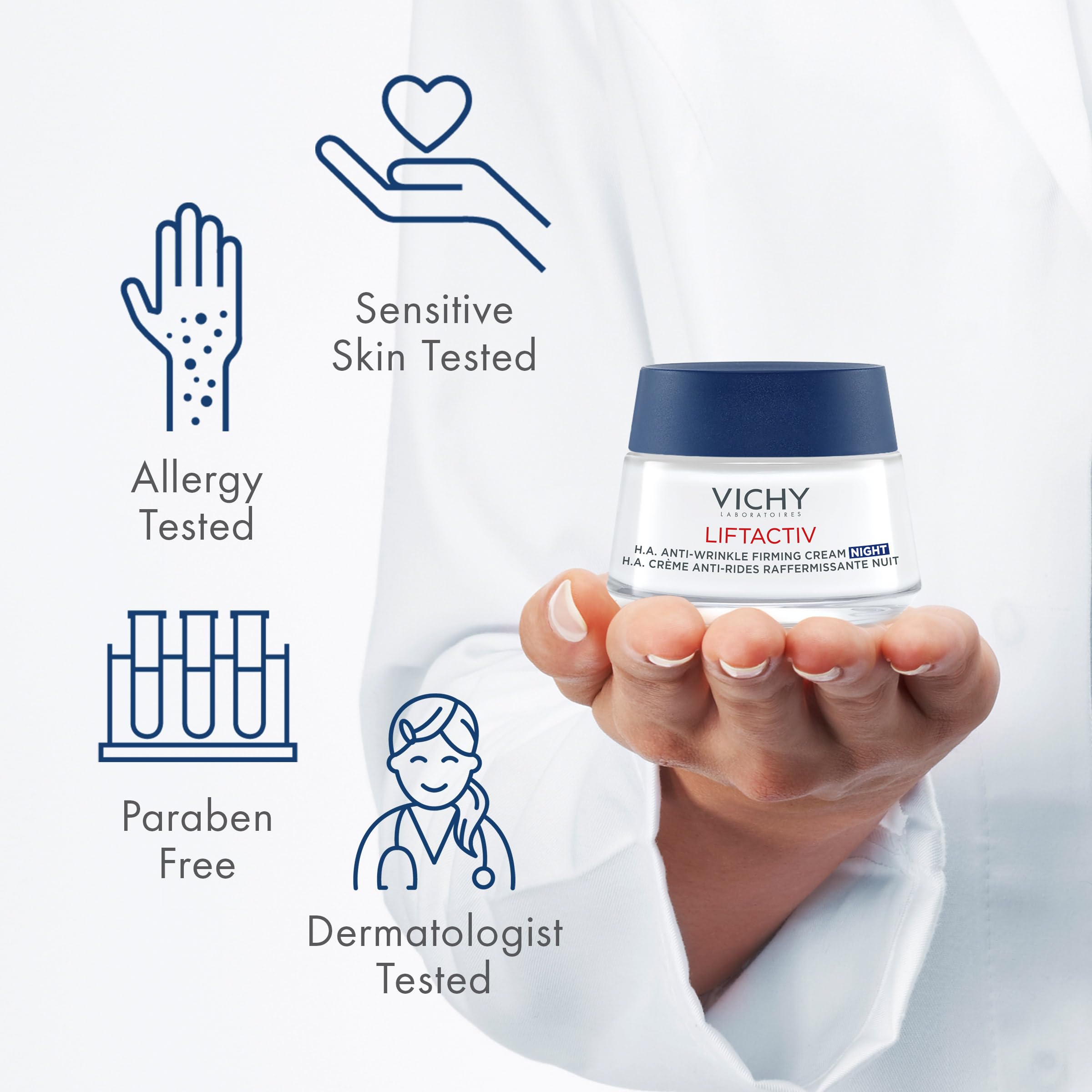Application scene of Vichy LiftActiv Supreme Night Cream for overnight use