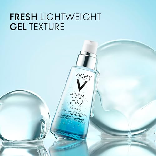 Vichy Minéral 89 close-up label highlights fragrance-free formula.