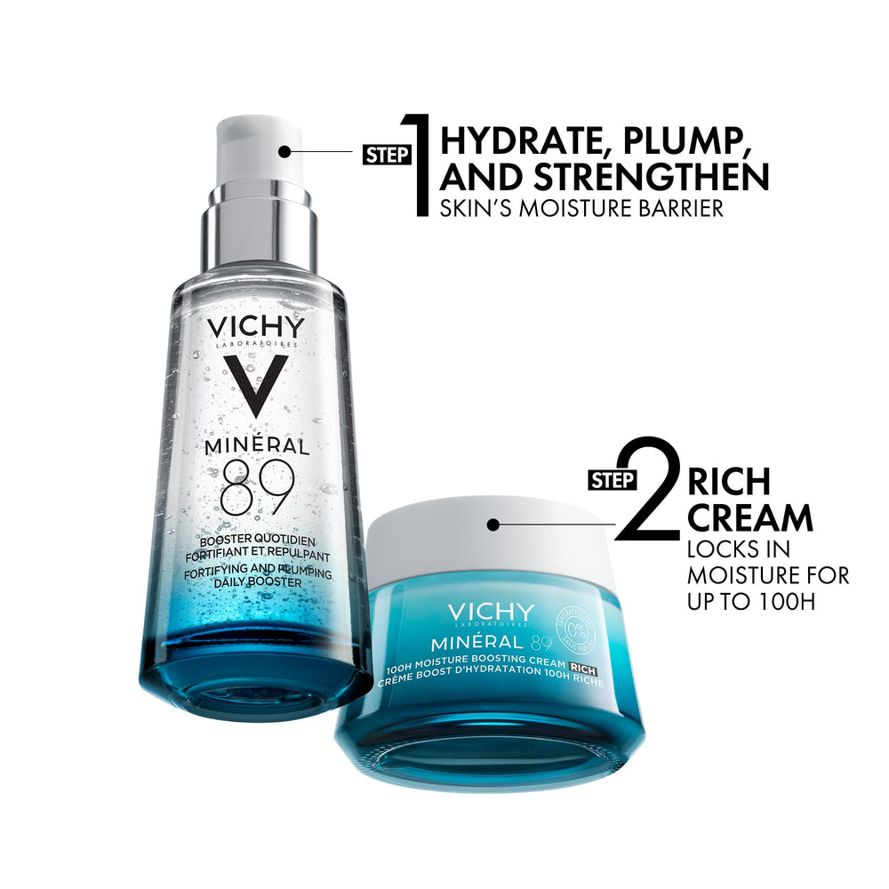 VICHY Mineral 89 Cream fragrance-free label closeup for sensitive skin