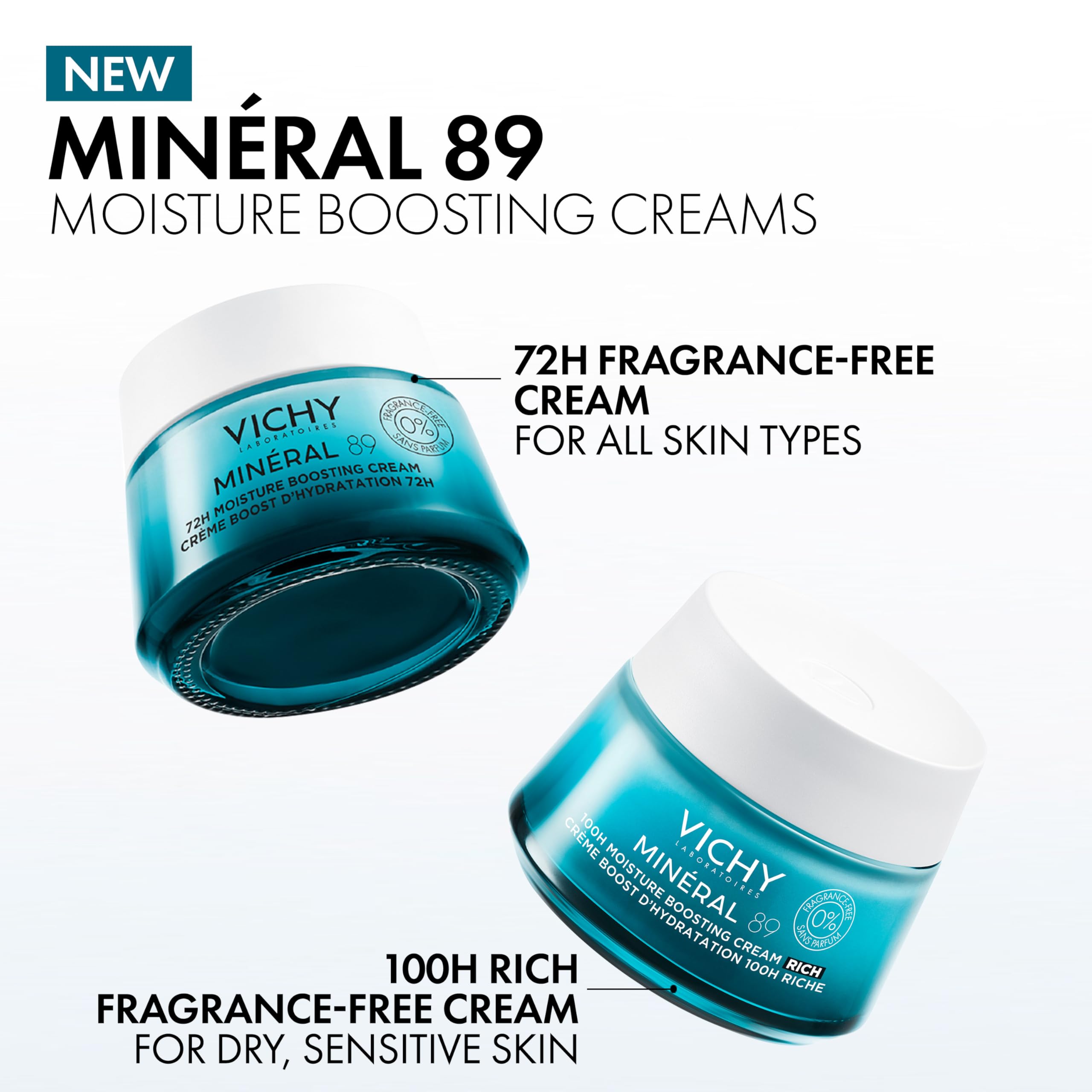 VICHY Mineral 89 Cream hyaluronic acid visual indicating deep hydration