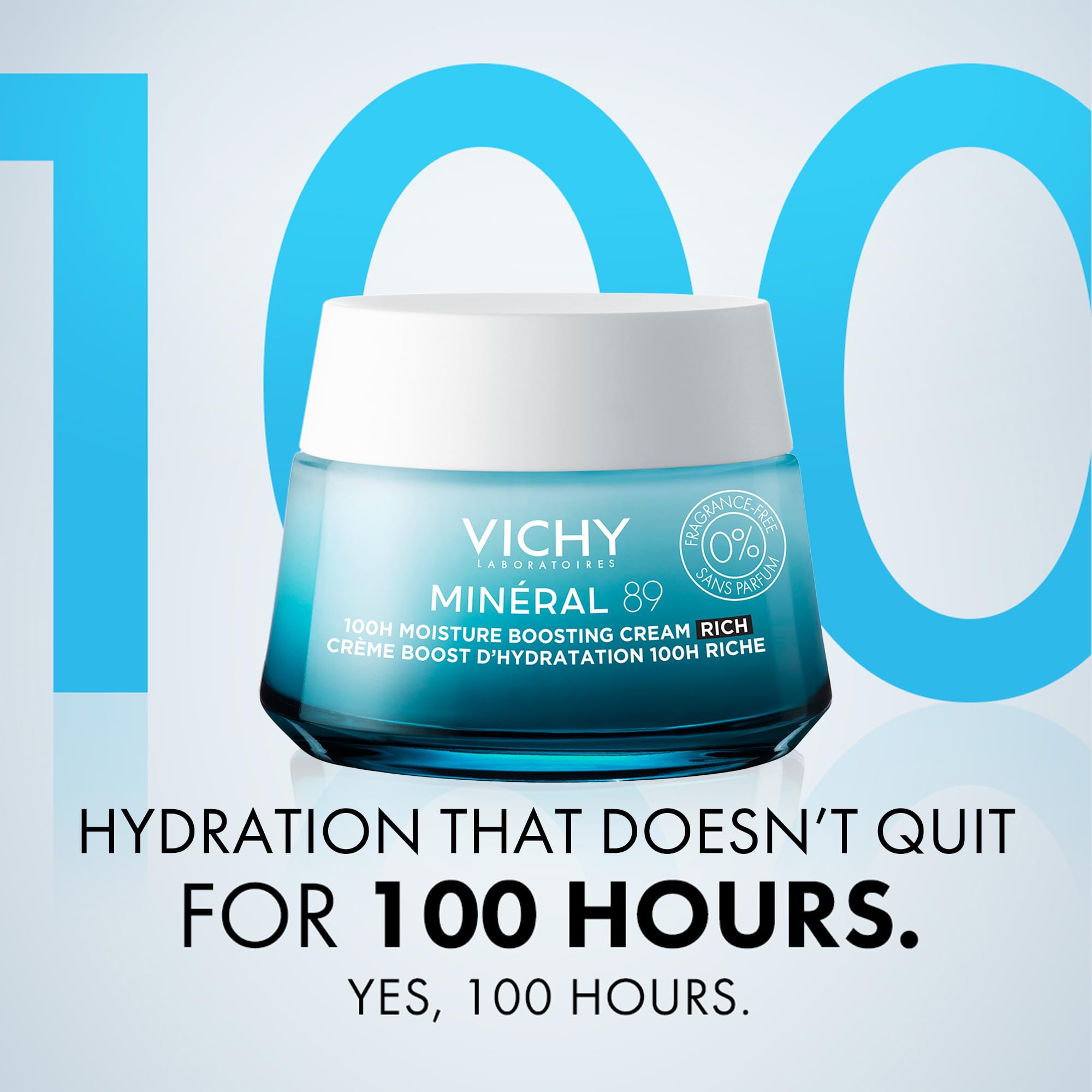 VICHY Mineral 89 Cream jar closeup highlighting creamy texture