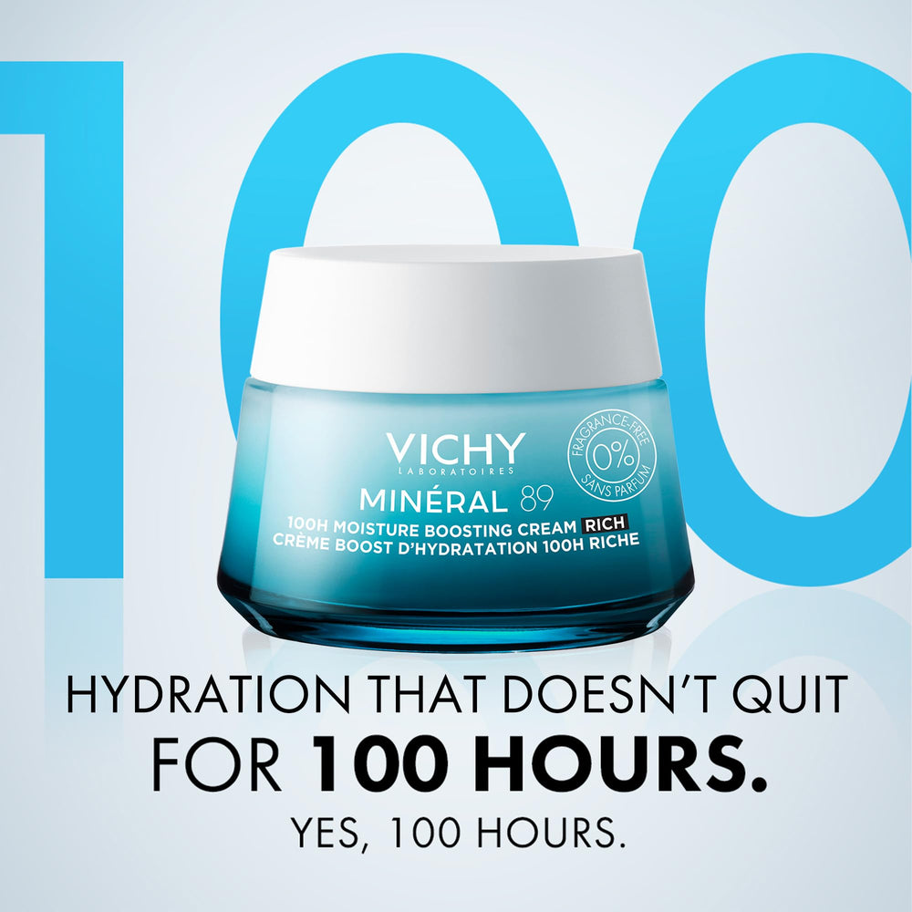 VICHY Mineral 89 Cream jar closeup highlighting creamy texture