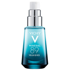 Vichy Mineral 89 eye serum bottle with lightweight gel for hydration