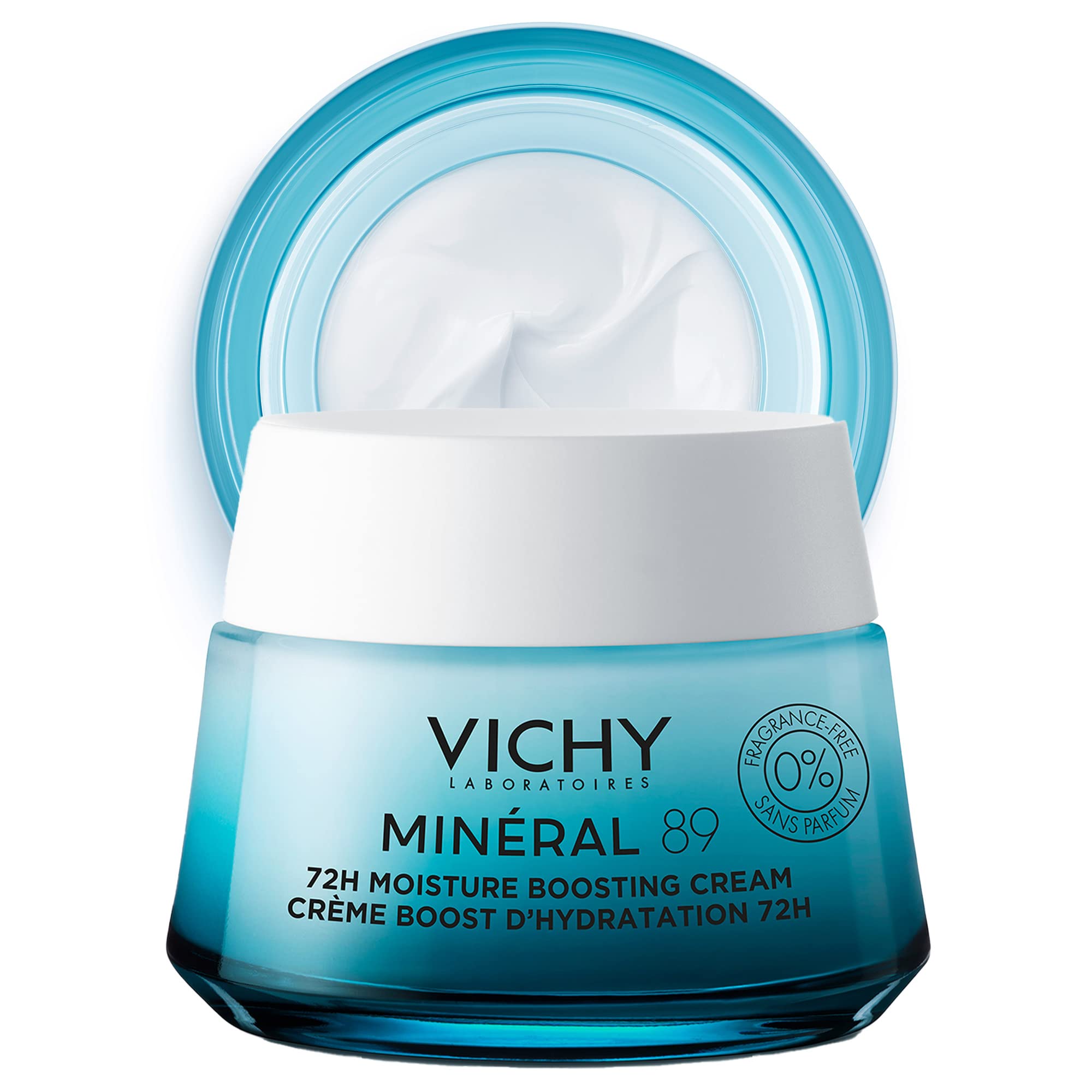 VICHY Mineral 89 fragrance-free cream packshot highlighting smooth, lightweight skin feel.