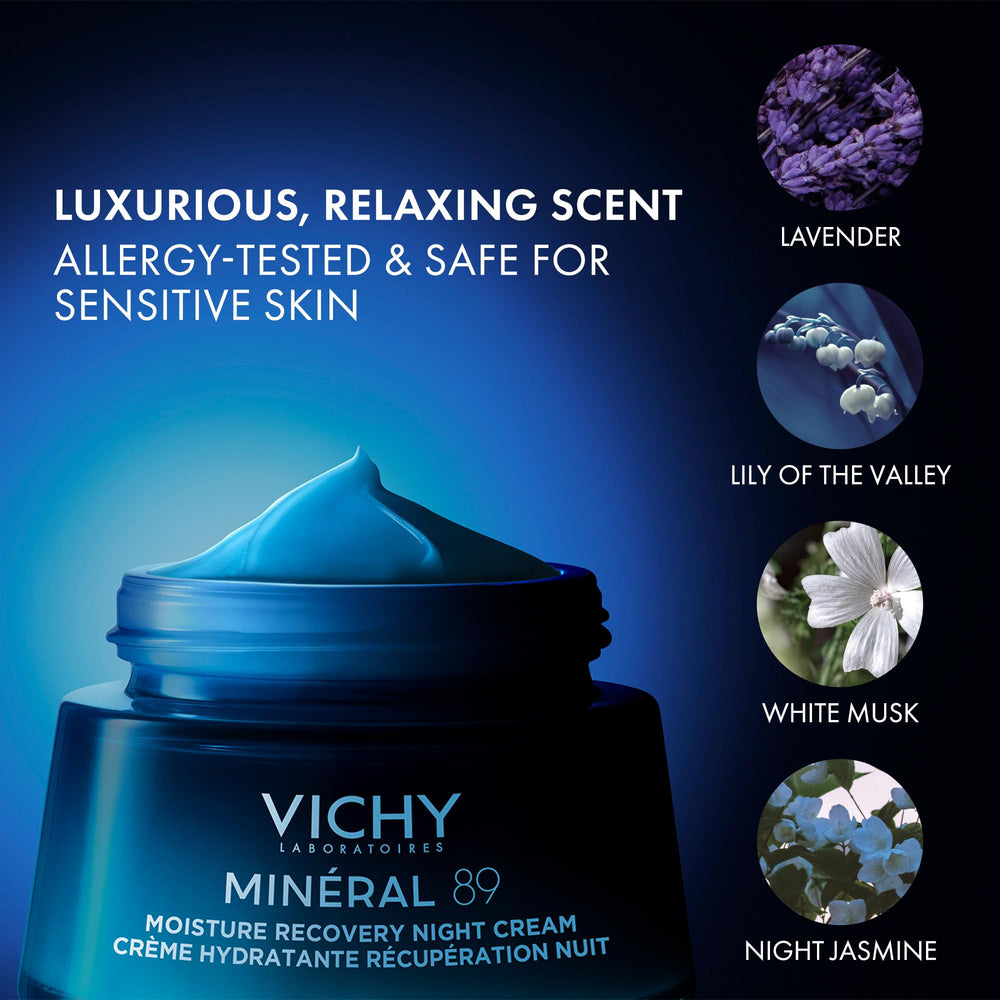 Packaging detail showing minerals and hyaluronic acid on VICHY Minéral 89